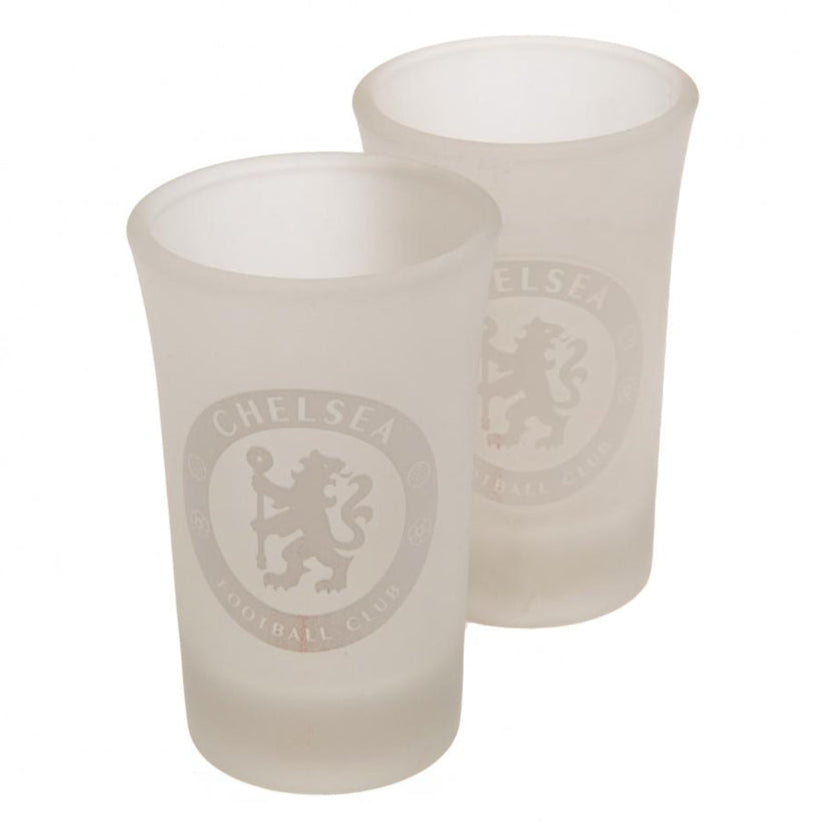 chelsea fc frosted shot glasses (2-pack)